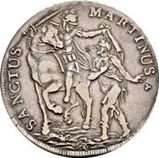 Italy Scudo Lucca Coinage 1753 KM# 62 SANCTUS MARTINUS coin reverse Italy Scudo Lucca Coinage 1753 KM# 62 SANCTUS MARTINUS coin reverse