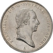 Italy Scudo Francesco I 1824 A C# 8.2 FRANCISCVS I D G AVSTRIAE IMPERATOR. A coin obverse Italy Scudo Francesco I 1824 A C# 8.2 FRANCISCVS I D G AVSTRIAE IMPERATOR. A coin obverse