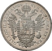 Italy Scudo Francesco I 1824 A C# 8.2 HVN BOH LOMB ET VEN GAL LOD IL REX A A 1824 coin reverse Italy Scudo Francesco I 1824 A C# 8.2 HVN BOH LOMB ET VEN GAL LOD IL REX A A 1824 coin reverse