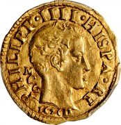 Italy Scudo D'oro Filippo IV 1626 MC/C KM# 42 PHILIPP IIII HISPA RE MCC 1626 coin obverse