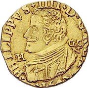 Italy Scudo D'oro (Filippo IV) KM# 80 PHILIPPVS IIII D G REX H G C N coin obverse Italy Scudo D'oro (Filippo IV) KM# 80 PHILIPPVS IIII D G REX H G C N coin obverse
