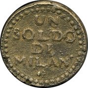 Italy Soldo Manuta Coinage 1799 KM# 275 UN SOLDO DI MILAN coin reverse Italy Soldo Manuta Coinage 1799 KM# 275 UN SOLDO DI MILAN coin reverse