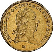 Italy Sovrano Leopold II 1790 M KM# 234 LEOPOLD II D G R IMP S A GE HIE HV BO REX M coin obverse Italy Sovrano Leopold II 1790 M KM# 234 LEOPOLD II D G R IMP S A GE HIE HV BO REX M coin obverse