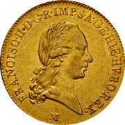 Italy Sovrano Franz II 1796 M KM# 241 FRANCISC II D G R IMP S A GE HIE HV BO REX M coin obverse Italy Sovrano Franz II 1796 M KM# 241 FRANCISC II D G R IMP S A GE HIE HV BO REX M coin obverse