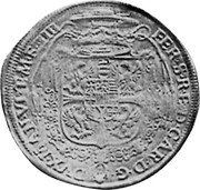 Italy Tallero Ferdinando Gonzaga 1612 KM# 29 FER S R E D CAR D G DVX MAN VI ET M F IIII FID ES coin obverse Italy Tallero Ferdinando Gonzaga 1612 KM# 29 FER S R E D CAR D G DVX MAN VI ET M F IIII FID ES coin obverse