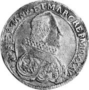 Italy Tallero Paolo Besso 1635 MDCXXXV KM# 31 P FER MA P ET MAR CREP coin obverse Italy Tallero Paolo Besso 1635 MDCXXXV KM# 31 P FER MA P ET MAR CREP coin obverse