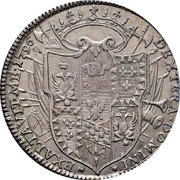 Italy Tallero Hercules III 1796 C# 1394 DEXTERA DOMINI EXALTAVIT ME 1796 coin reverse Italy Tallero Hercules III 1796 C# 1394 DEXTERA DOMINI EXALTAVIT ME 1796 coin reverse