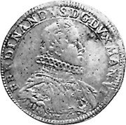 Italy Tallero (Ferdinando Gonzaga) KM# 74 FERDINANDVS D G DVX MAN VI coin obverse Italy Tallero (Ferdinando Gonzaga) KM# 74 FERDINANDVS D G DVX MAN VI coin obverse