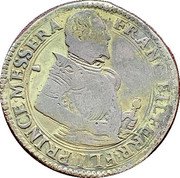 Italy Tallero Francesco Filiberto ND (1614) KM# 2 FRANC FIL FER(R) FLI PRINCE MESSERA coin obverse Italy Tallero Francesco Filiberto ND (1614) KM# 2 FRANC FIL FER(R) FLI PRINCE MESSERA coin obverse