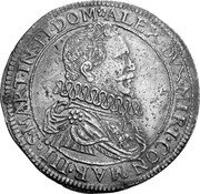 Italy Tallero Alessandro I ND KM# 70 ALEX DVX MIR I CON MAR III S MART IN SPI DOM coin obverse Italy Tallero Alessandro I ND KM# 70 ALEX DVX MIR I CON MAR III S MART IN SPI DOM coin obverse