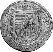 Italy Tallero Alessandro I ND KM# 70 ANTIQVISSIMA FA MI PICÆ INSIGNIA coin reverse Italy Tallero Alessandro I ND KM# 70 ANTIQVISSIMA FA MI PICÆ INSIGNIA coin reverse