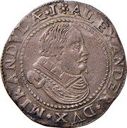 Italy Testone Alessandro I ND KM# 55 ALEXANDER DVX MIRANDVLÆ I coin obverse Italy Testone Alessandro I ND KM# 55 ALEXANDER DVX MIRANDVLÆ I coin obverse