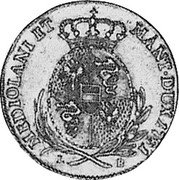 Italy Zecchino Joseph II. Milan 1781 LB KM# 214 MEDIOLANI ET MANT DUX L B coin reverse Italy Zecchino Joseph II. Milan 1781 LB KM# 214 MEDIOLANI ET MANT DUX L B coin reverse