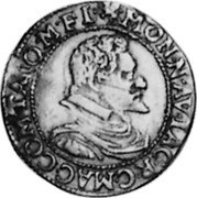 Italy Zecchino Maccagno ND (1622) KM# 11 MONN AV IAC R C MAC COM TA ROM FI coin obverse
