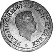 Italy 1-1/2 Tornese Ferdinando II 1854 KM# 365 FERD II D G REGNI VTR SIC ET HIER REX coin obverse Italy 1-1/2 Tornese Ferdinando II 1854 KM# 365 FERD II D G REGNI VTR SIC ET HIER REX coin obverse