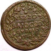 Italy 1/2 Baiocco Benedict XIV 1748 VIII KM# 144 MEZZO BAIOCCO GVBBIO 1748 coin reverse Italy 1/2 Baiocco Benedict XIV 1748 VIII KM# 144 MEZZO BAIOCCO GVBBIO 1748 coin reverse