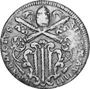 Italy 1/2 Baiocco Benedict XIV. Gubbio 1749 IX KM# 146 BENEDICTVS XIV P M A VIIII coin obverse Italy 1/2 Baiocco Benedict XIV. Gubbio 1749 IX KM# 146 BENEDICTVS XIV P M A VIIII coin obverse