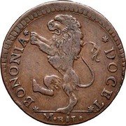 Italy 1/2 Baiocco Pius VI 1796 X KM# 321 BONONIA DOCET M(EZ).BAI coin obverse