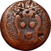 Italy 1/2 Baiocco (Innocent XII) KM# 53 INNOC XII PON M A II coin obverse Italy 1/2 Baiocco (Innocent XII) KM# 53 INNOC XII PON M A II coin obverse