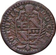 Italy 1/2 Bolognino Clement XI 1714 KM# 138 BONONIA DOCET coin obverse Italy 1/2 Bolognino Clement XI 1714 KM# 138 BONONIA DOCET coin obverse