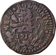 Italy 1/2 Bolognino Clement XI 1714 KM# 138 MEZO BOLOGNINO 1714 coin reverse Italy 1/2 Bolognino Clement XI 1714 KM# 138 MEZO BOLOGNINO 1714 coin reverse