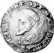 Italy 1/2 Franc Paul V. Avignon 1612 KM# 16 PAVLVS V PONT OPT M A X 1612 coin obverse Italy 1/2 Franc Paul V. Avignon 1612 KM# 16 PAVLVS V PONT OPT M A X 1612 coin obverse