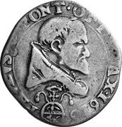 Italy 1/2 Franc (Paul V) KM# 8 PAVLVS V PONT OPT... AX 1613 coin obverse Italy 1/2 Franc (Paul V) KM# 8 PAVLVS V PONT OPT... AX 1613 coin obverse