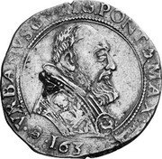 Italy 1/2 Franc (Urbano VIII) KM# 57 VRBANVS VIII PONT MAX 1639 coin obverse Italy 1/2 Franc (Urbano VIII) KM# 57 VRBANVS VIII PONT MAX 1639 coin obverse