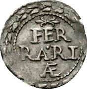 Italy 1/2 Grosso Paul V. Ferrara 1619 KM# 8 FER RARI Æ coin reverse Italy 1/2 Grosso Paul V. Ferrara 1619 KM# 8 FER RARI Æ coin reverse