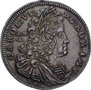 Italy 1/2 Piastra (60 Grani) Charles VI 1731 VMA-DG KM# 143 CAROL VI D GG ROM I M V D G VMA coin obverse Italy 1/2 Piastra (60 Grani) Charles VI 1731 VMA-DG KM# 143 CAROL VI D GG ROM I M V D G VMA coin obverse