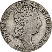 Italy 10 Grana Ferdinando IV 1815 KM# 267 FERD IV D G VIR SIC ET HIER REX 1816 coin obverse Italy 10 Grana Ferdinando IV 1815 KM# 267 FERD IV D G VIR SIC ET HIER REX 1816 coin obverse
