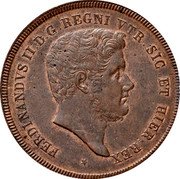 Italy 10 Tornesi Ferdinando II 1841 KM# 350 FERDINANDVS II D G REGNI VTR SIC ET HIER REX coin obverse Italy 10 Tornesi Ferdinando II 1841 KM# 350 FERDINANDVS II D G REGNI VTR SIC ET HIER REX coin obverse