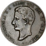 Italy 10 Tornesi Francesco II 1859 LA KM# 378 FRANCISCVS II. D. G. REGNI VTR. SIC. ET HIER. REX. coin obverse Italy 10 Tornesi Francesco II 1859 LA KM# 378 FRANCISCVS II. D. G. REGNI VTR. SIC. ET HIER. REX. coin obverse