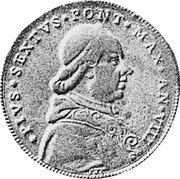 Italy 100 Bolognia (Scudo) Pius VI 1782 VIII KM# 300 PIVS SEXTVS PONT MAX AN VIII coin obverse Italy 100 Bolognia (Scudo) Pius VI 1782 VIII KM# 300 PIVS SEXTVS PONT MAX AN VIII coin obverse