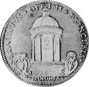 Italy 100 Bolognia (Scudo) Pius VI 1782 VIII KM# 299 ADVENTVS OPT IMI PRINCIPIS BONONIA 1782 coin reverse Italy 100 Bolognia (Scudo) Pius VI 1782 VIII KM# 299 ADVENTVS OPT IMI PRINCIPIS BONONIA 1782 coin reverse