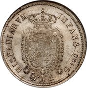 Italy 120 Grana Ferdinando I Small head 1818 KM# 285 HISPANIARVM INFANS G.120. coin reverse Italy 120 Grana Ferdinando I Small head 1818 KM# 285 HISPANIARVM INFANS G.120. coin reverse