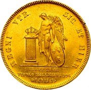 Italy 15 Ducati Ferdinando II 1844 KM# 356 REGNI VTR SIC ET HIER. TRAPP. 21.25/100 TITOLO MILLESIMI 996 DUCATI 15 coin reverse Italy 15 Ducati Ferdinando II 1844 KM# 356 REGNI VTR SIC ET HIER. TRAPP. 21.25/100 TITOLO MILLESIMI 996 DUCATI 15 coin reverse