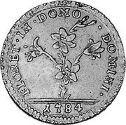 Italy 15 Paoli (Mezza Doppia D'oro) Pius VI 1784 KM# 1031 FLORET IN DOMO DOMINI 1784 coin obverse Italy 15 Paoli (Mezza Doppia D'oro) Pius VI 1784 KM# 1031 FLORET IN DOMO DOMINI 1784 coin obverse