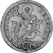 Italy 15 Paoli (Mezza Doppia D'oro) Pius VI 1784 KM# 1031 APOSTOLOR PRINCEPS P 15 coin reverse Italy 15 Paoli (Mezza Doppia D'oro) Pius VI 1784 KM# 1031 APOSTOLOR PRINCEPS P 15 coin reverse