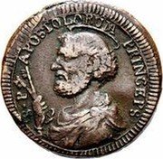 Italy 2-1/2 Baiocchi Pius VI 1769 KM# 4 S P APOSTOLORUM PRINCEPS coin reverse Italy 2-1/2 Baiocchi Pius VI 1769 KM# 4 S P APOSTOLORUM PRINCEPS coin reverse