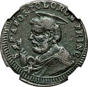 Italy 2-1/2 Baiocchi Pius VI Small bust 1797 KM# 3 S P APOSTOLORUM PRINC coin reverse Italy 2-1/2 Baiocchi Pius VI Small bust 1797 KM# 3 S P APOSTOLORUM PRINC coin reverse