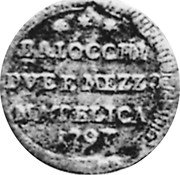 Italy 2-1/2 Baiocchi Matelica 1797 XXIII KM# 3 BAIOCCHI DVE E MEZZO MATELICA 1797 coin obverse Italy 2-1/2 Baiocchi Matelica 1797 XXIII KM# 3 BAIOCCHI DVE E MEZZO MATELICA 1797 coin obverse