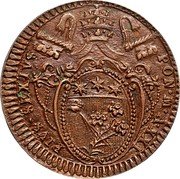 Italy 2 Baiocchi Pius VI 1794 XX KM# 5 PIVS SEXTVS PON M A XXI coin obverse Italy 2 Baiocchi Pius VI 1794 XX KM# 5 PIVS SEXTVS PON M A XXI coin obverse