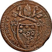 Italy 2 Baiocchi Pio VI 1796 XXII KM# 2 PIVS SEXTVS coin obverse Italy 2 Baiocchi Pio VI 1796 XXII KM# 2 PIVS SEXTVS coin obverse