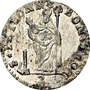 Italy 2 Bolognini Clement XI 1715 KM# 151 S PETRONIVS (DE) BON (PROT) 2 coin reverse Italy 2 Bolognini Clement XI 1715 KM# 151 S PETRONIVS (DE) BON (PROT) 2 coin reverse