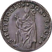 Italy 2 Bolognini Clement XII 1731 KM# 198 S PETRONIVS BON PROT coin reverse Italy 2 Bolognini Clement XII 1731 KM# 198 S PETRONIVS BON PROT coin reverse