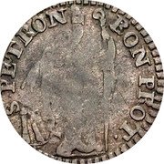 Italy 2 Bolognini Benedict XIV 1753 KM# 227 S PETRON BON PROT coin reverse Italy 2 Bolognini Benedict XIV 1753 KM# 227 S PETRON BON PROT coin reverse