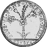 Italy 2 Doppie D'oro (60 Paoli) Pius VI 1787 XIII KM# 316 PIVS VI PONT MAX A XIII 1878 coin obverse Italy 2 Doppie D'oro (60 Paoli) Pius VI 1787 XIII KM# 316 PIVS VI PONT MAX A XIII 1878 coin obverse