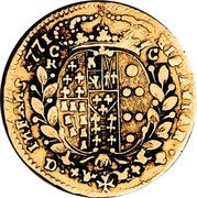 Italy 2 Ducati Ferdinando IV 1771 P//C-RC KM# 183 HISPANIAR INFANS 1771 C C R D coin reverse Italy 2 Ducati Ferdinando IV 1771 P//C-RC KM# 183 HISPANIAR INFANS 1771 C C R D coin reverse