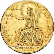 Italy 2 Zecchino Leo XII 1825 R III KM# 1088 POPVLIS EXPIATIS G. CERBARA F 1825 coin reverse Italy 2 Zecchino Leo XII 1825 R III KM# 1088 POPVLIS EXPIATIS G. CERBARA F 1825 coin reverse